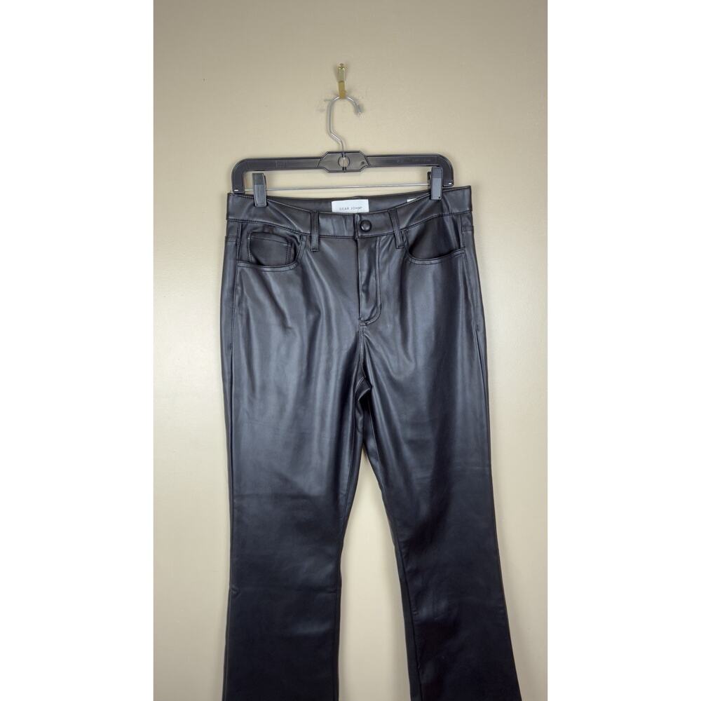 Dear John Jeanne Cropped Flare Mid Rise Vegan Leather Pants Women’s Size 29 - Picture 4 of 14